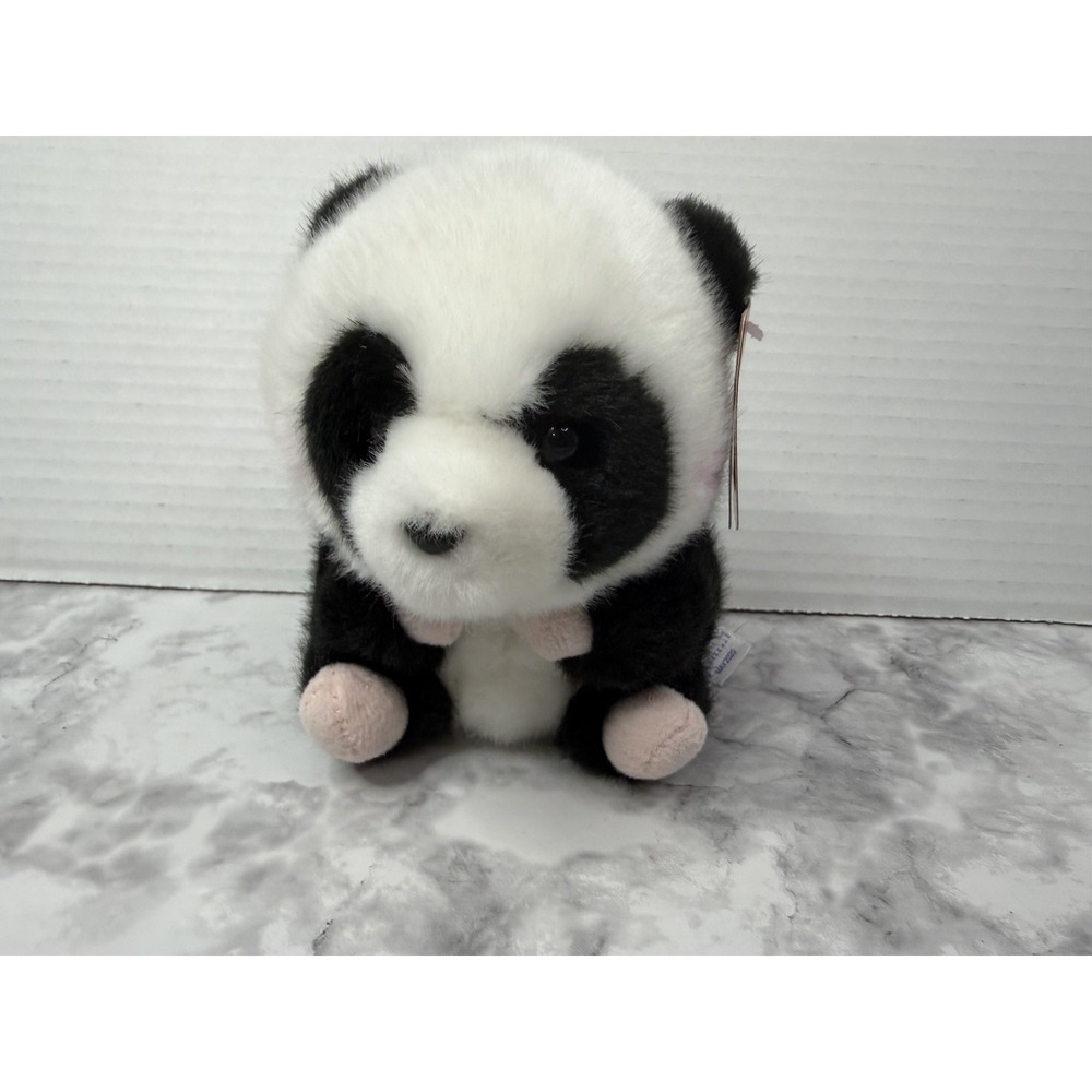 Aurora 5" Precious Panda 16825 Plush Stuffed Animal Toy New W/ Tags Pink Cheeks - Picture 2 of 8